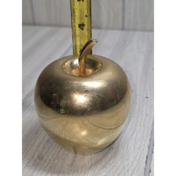 Vintage Solid Brass Apple The Master Teacher Award - Picture 4 of 6